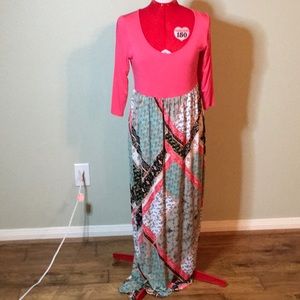 3/$10 Bella Marie pink patchwork dress